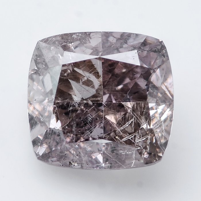 1 pcs 钻石 - 0.71 ct - 明亮型, 气垫改性辉煌 - Natural Fancy Brown - I1 内含一级