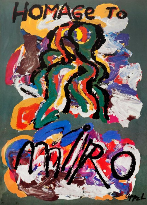 Karel Appel (after) - Homage to Miro - década de 1990