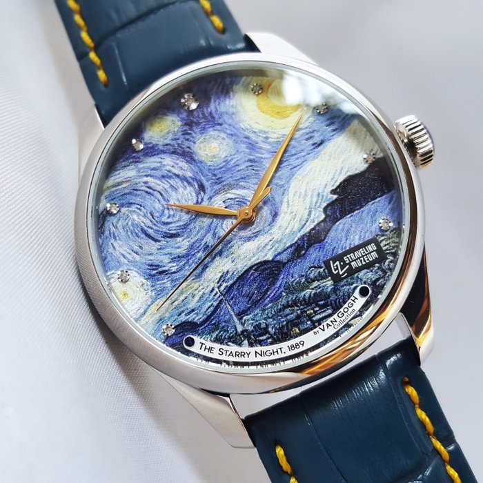 van Gogh - Automatic - 9 Diamonds - Official - The Starry Night - Limited Edition - Ei pohjahintaa - Miehet - Uusi