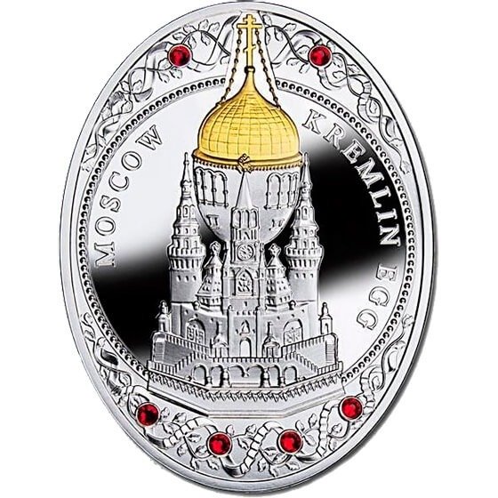 纽埃. 1 Dollar 2013 Moscow Kremlin Egg Imperial Faberge Eggs - Proof (.999)  (没有保留价)