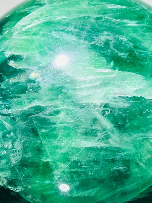 florit - Sfera Verde Smarald - Calitate AAA - Piatra Naturala - Piatra Vindecatoare - Ø150mm- - Înălțime: 150 mm - Lățime: 150 mm- 5490 g - (1)