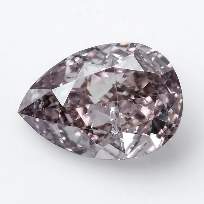 1 pcs Diamant - 0.75 ct - Brilliant, Pære Brilliant - Natural Fancy Brown - I1