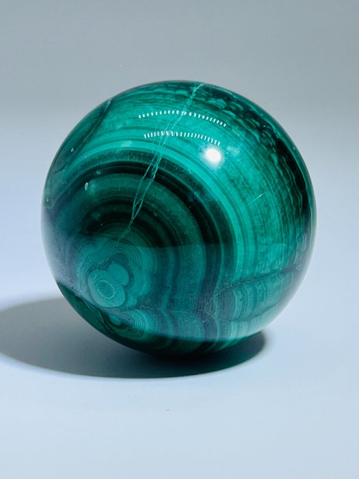孔雀石 球 - AAA 品质 - 天然石材 - 愈合石 - Ø 46mm - 稀有 - 高度: 46 mm - 宽度: 46 mm- 196 g - (1)