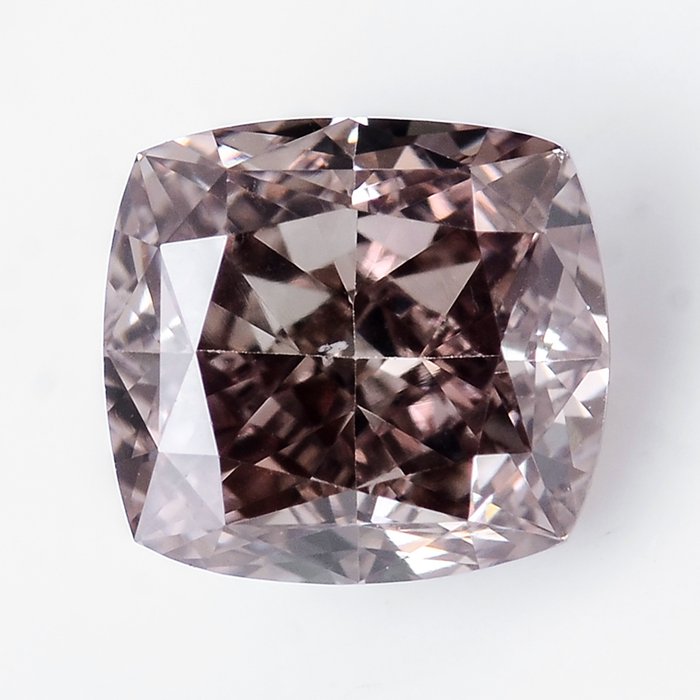 1 pcs 钻石 - 0.61 ct - 明亮型, 气垫改性辉煌 - Natural Fancy Brown - SI1 微内含一级