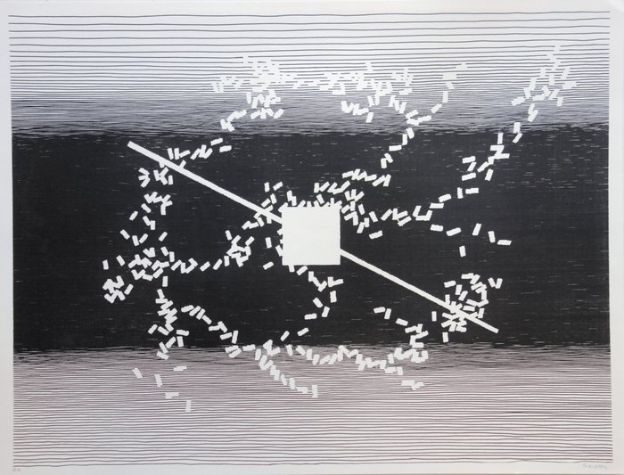 Michel Seuphor (1901 - 1999) - Composition en noir et blanc