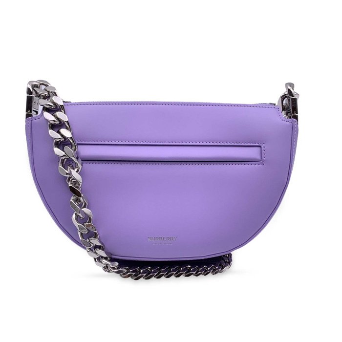 Burberry - Purple Lillac Leather Mini Olympia - 挂肩式皮包