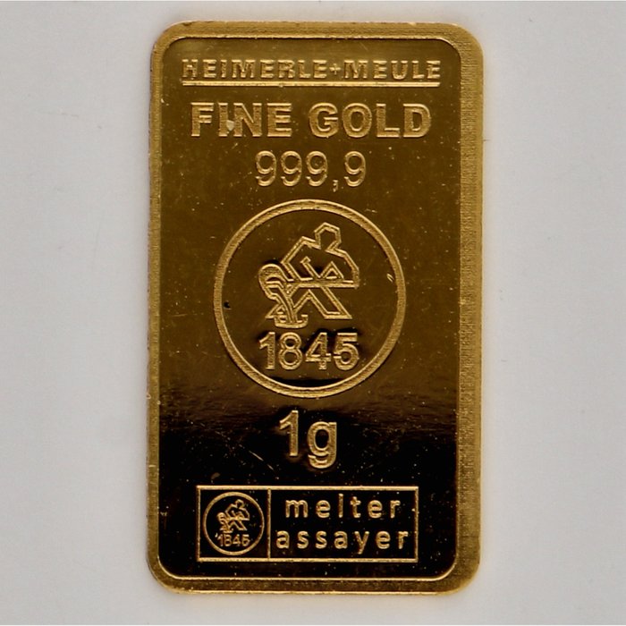 1 Gramm - Gold .999 - Heimerle + Meule  (Ohne Mindestpreis)