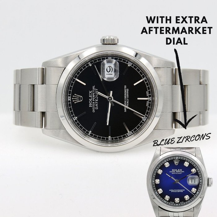Rolex - Oyster Perpetual Datejust (+ extra aftermarket dial) - 16200 - 中性 - 2000-2010