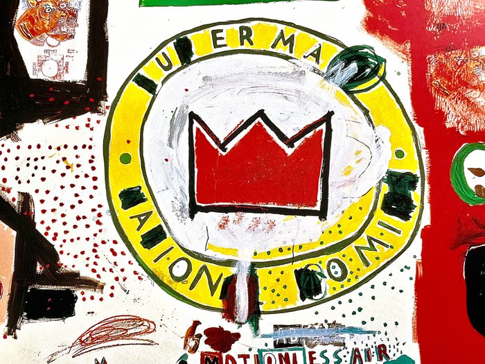 after Jean Michel Basquiat (1960-1988) - Untitled (Crown 1988) - Δεκαετία του 2010