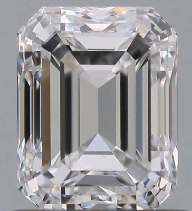 1 pcs 鑽石 - 1.05 ct - 祖母綠形 - E(近乎完全無色) - VS1