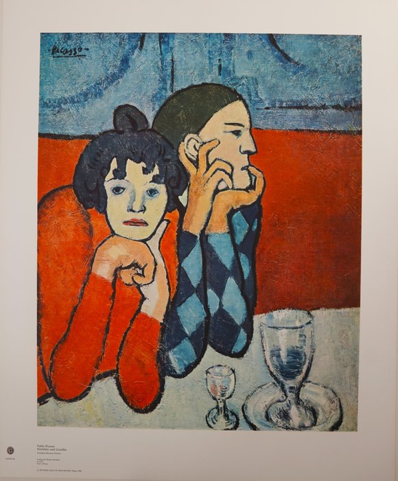 Pablo Picasso (1881-1973) - Harlekin und Gesellin (1901)