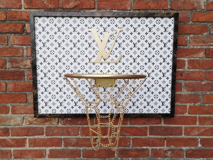 Brother X - Louis Vuitton faux leather framed basketball board (white edition)