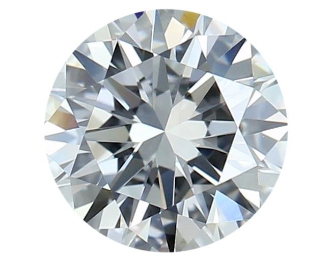 1 pcs 钻石 - 1.03 ct - 圆形, 顶级品质 ---理想切工钻石 -- - D (无色) - 无瑕疵的