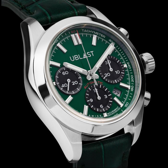 Ublast® - Air Prince Automatic Chronograph - REF.UBAPCH40GN/PLV - Swiss MOVT - Heren - Nieuw