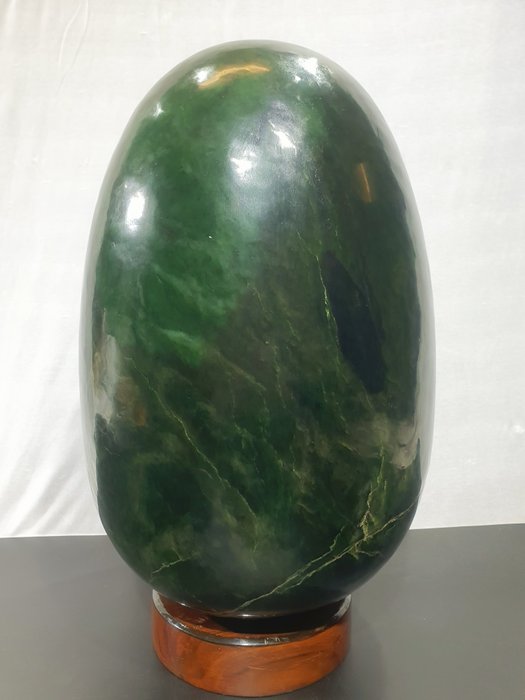 Jade Nephrit- XXL Ei form - Ø45x30cm - AAA+++ Qualität - Sammlerstück- Naturstein - Edelstein- 69kg - Höhe: 450 mm - Breite: 300 mm- 69 kg - (1)
