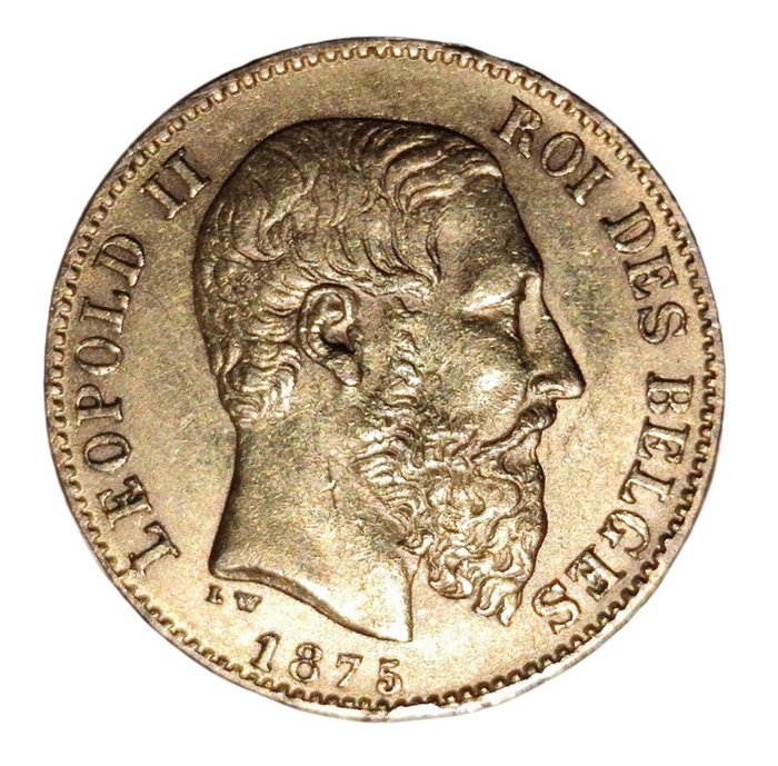 比利時. Leopold II (1865-1909). 20 Francs 1875