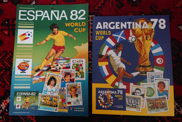 Panini - World Cups Argentina 78 + España 82 - Promoposters - 2 Card