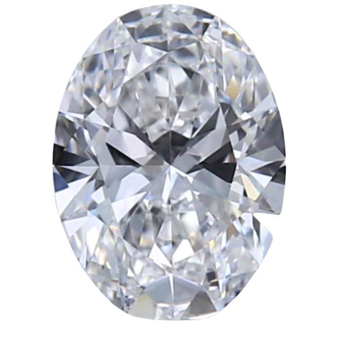1 pcs Diamant - 0.70 ct - Oval, Kein Mindestpreis------ DIF ---Natürliches Oval in Topqualität ---- - D (farblos) - IF (makellos)