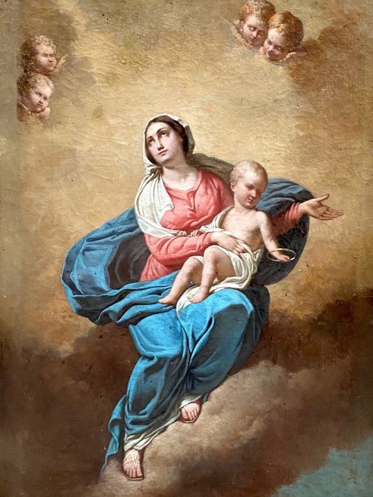 Scuola italiana (XVIII) - Madonna con Bambino - NO RESERVE