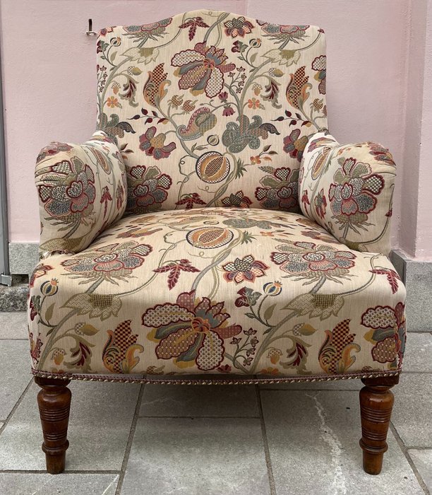 扶手椅子 - 木, 纺织品