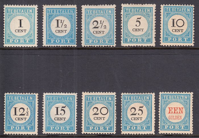 Nederland 1881/1887 - Portzegels - NVPH P3/P12
