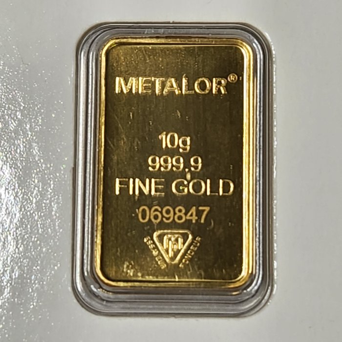 10 grams - Guld .999 - Metalor - Med intyg