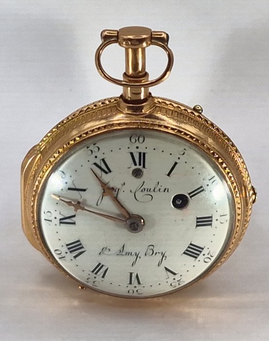 Jaques Coulin & Amy Bry  Genève - 18kt. Goldspindeluhr - Quarter Repeater - 1785年左右的瑞士