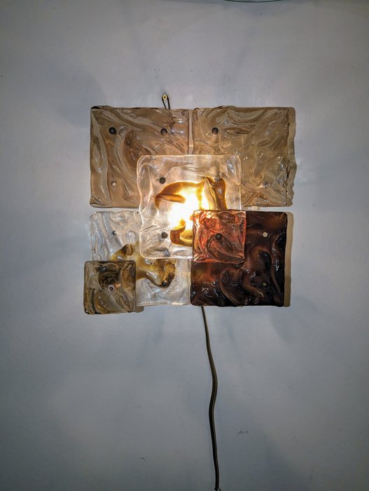 Wall lamp (1) - Patchwork - Glass, Metal