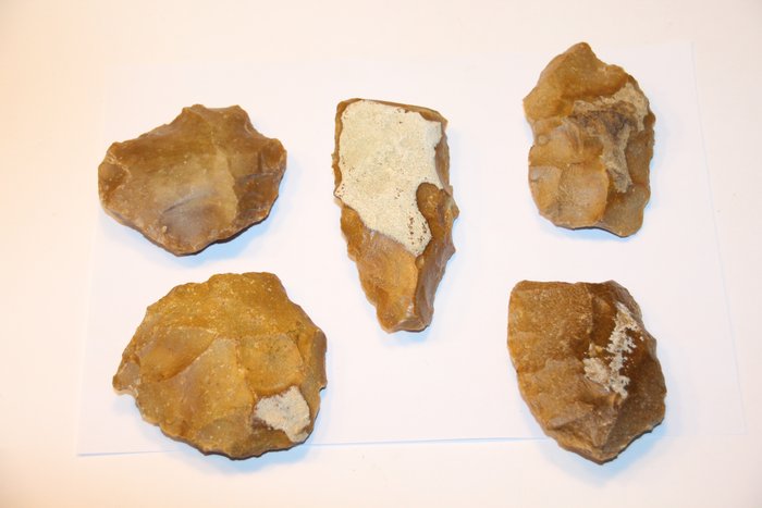 Paleolitico Pietra Focaia Bifaccia, nucleo. - 100 mm - Catawiki