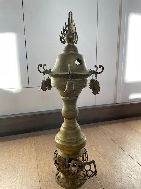 佛教寺廟燈，日本原產 - 銅 - 日本 - 日本19世紀