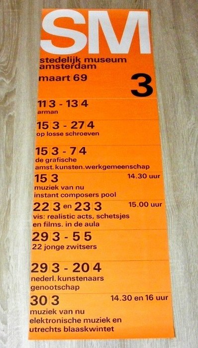 Wim Crouwel - Stedelijk museum maart - 1960‹erne