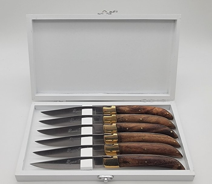 Laguiole Bougna - Table knife set (6) - Wood