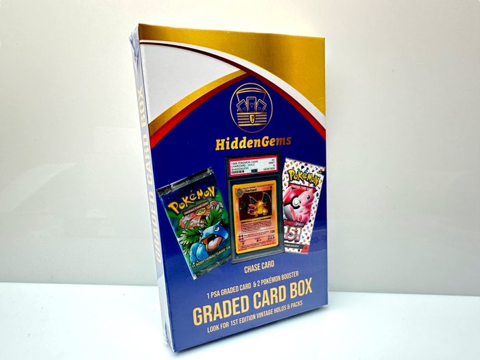 Pokémon - 1 Mystery box - HiddenGems - PSA Graded Card Pokémon Mystery Box + 2 Booster Packs