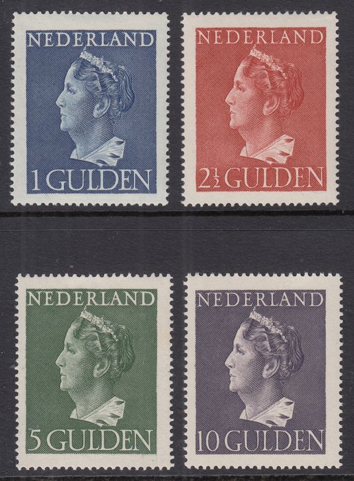 荷兰 1946 - 威廉敏娜王后类型“Konijnenburg” - NVPH 346/349