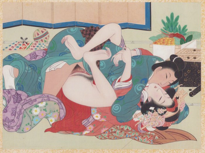 Shunga 春画 painting - Shōwa period (1926-89) - unknown - Japan