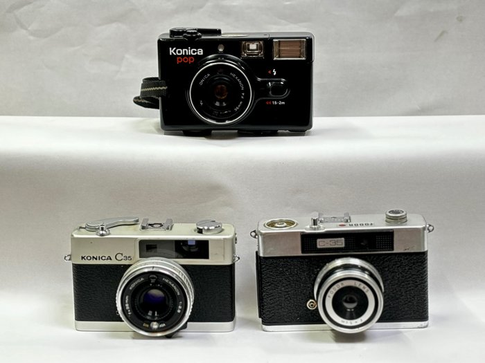 Fodor, Konica ; Konica Pop (1983), Konica C35 (1969) en Fodor C35 (1965) 觀景式相機