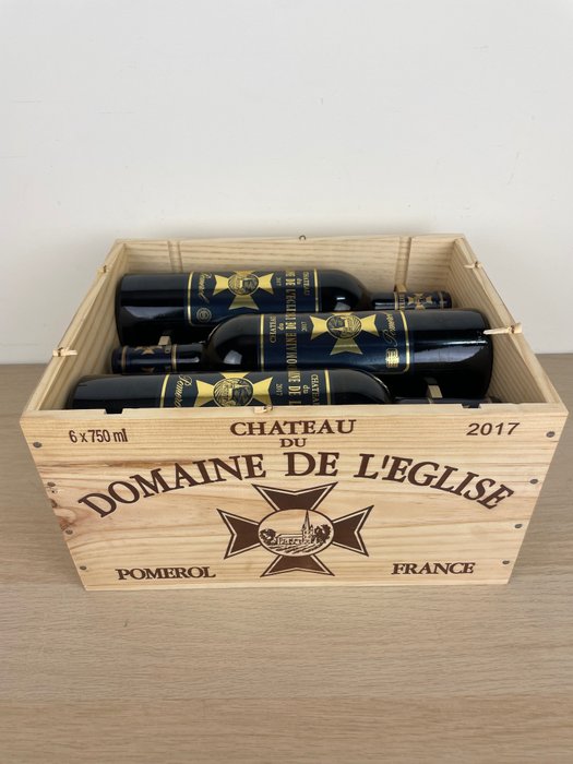 2017 Château du Domaine de l'Eglise - Bordeaux, Pomerol - 6 Bottiglie (0,75 L)