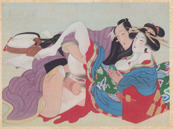 Shunga 春画 painting - Shōwa period (1926-89) - unknown - Japán