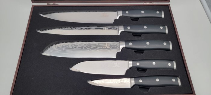Royal Swiss - Bordkniv-sett (5) - Stål (rustfritt stål)