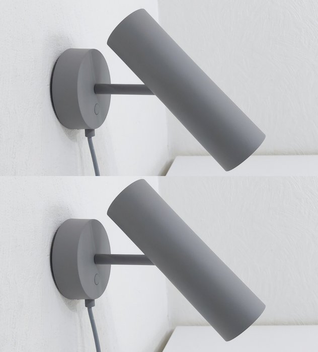 Nordlux / Design for the People - Bønnelycke MDD - 壁燈 (2) - MIB 6，灰色版本 - 金屬