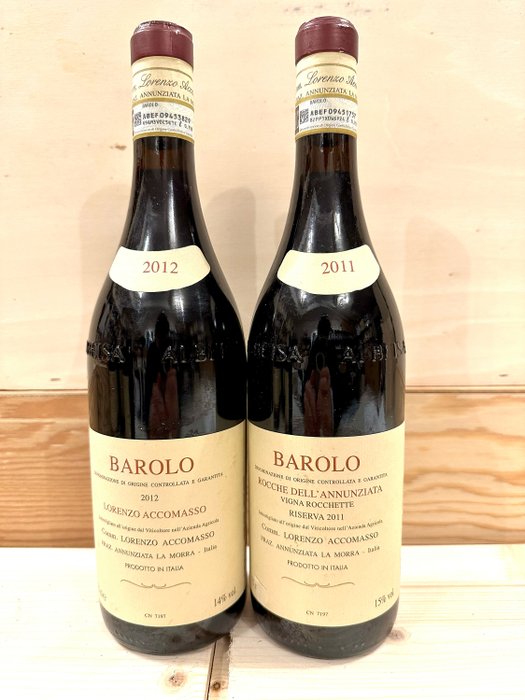 2011 Ris. Rocche dell’Annunziata Vigna Rocchette  & 2012  Lorenzo Accomasso - Barolo - 2 Bottles (0.75L)