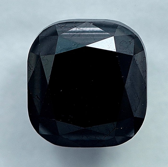 Diamant - 2.47 ct - Cushion - Black - N/A
