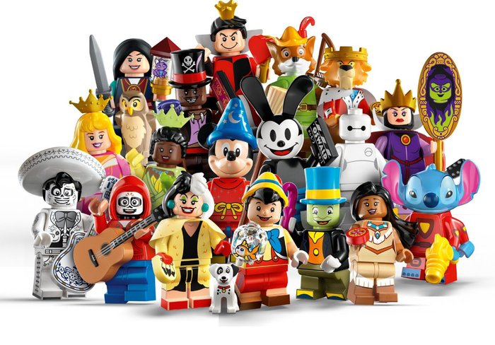 Lego - Minifiguras - 71038 - Disney 100 Minifigures - Conjunto Completo - Posterior a 2020