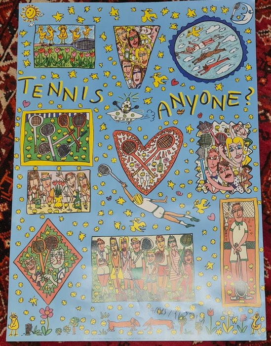 James Rizzi John Szoke Graphics - Tennis Anyone? - signiert - Années 1990