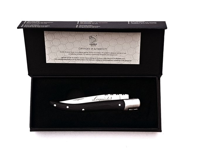 Laguiole - Pocket Knife - Black Ebony Wood - style de - Taschenmesser