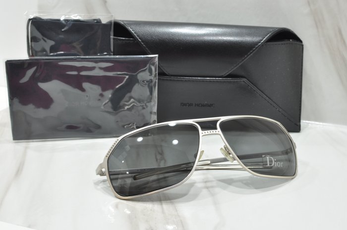 Christian Dior - NEW OCCHIALI DA SOLE VINTAGE DIOR HOMME MOD: 0056/S COL: SILVER sunglasses gray - Ochelari de soare
