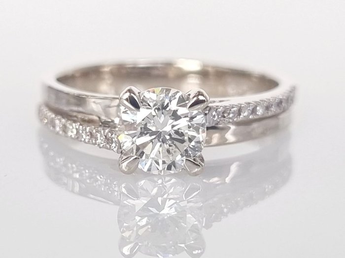 Anello di fidanzamento Oro bianco Diamante 