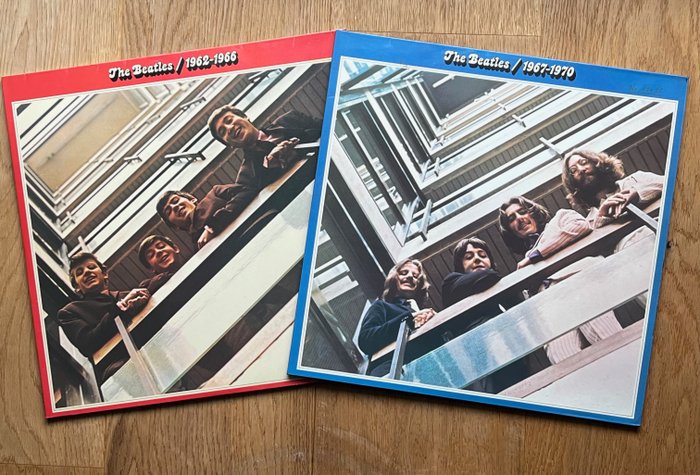 Beatles - The Beatles ‎– 1967-1970 / The Beatles ‎– 1962-1966 - German Press - Useita teoksia - LP-levy - 1st Stereo pressing - 1973