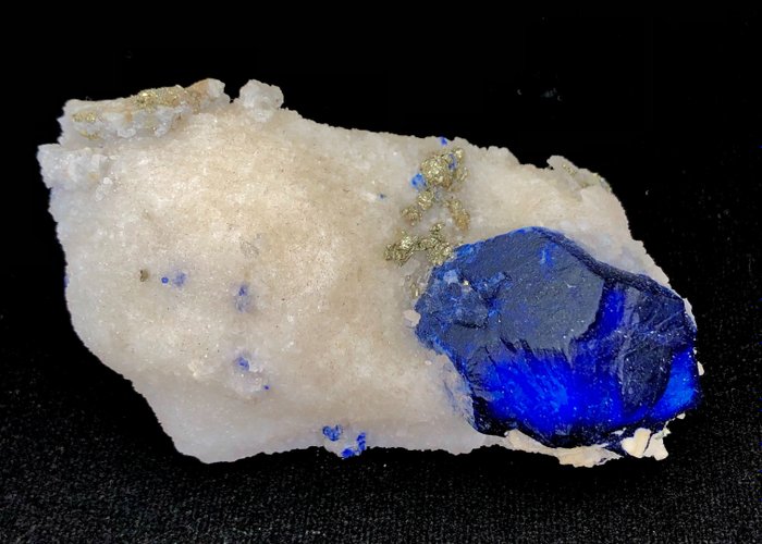 Lápis Lazuli com Pirita Ásperos - Altura: 90 mm - Largura: 57 mm- 301 g - (1)