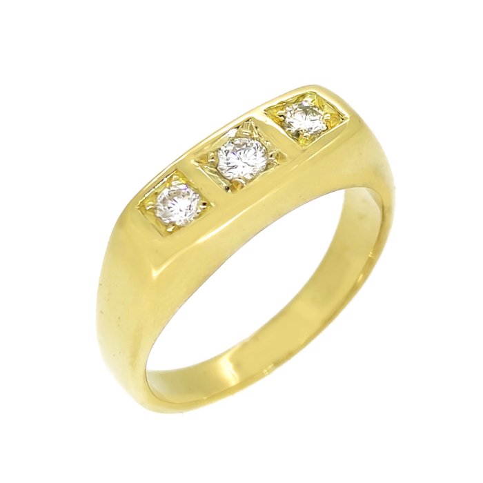 Anello - Oro giallo Diamante 